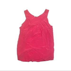 Amanda Uprichard Bright Pink Silk Flowy Tank